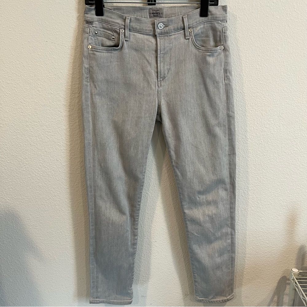 Citizens of a humanity rocket crop high rise skinny light gray size 29 jeans